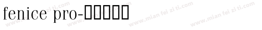 fenice pro字体转换